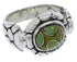 Southwest Turquoise Sterling Silver Ring Size 8-1/2 WX39323